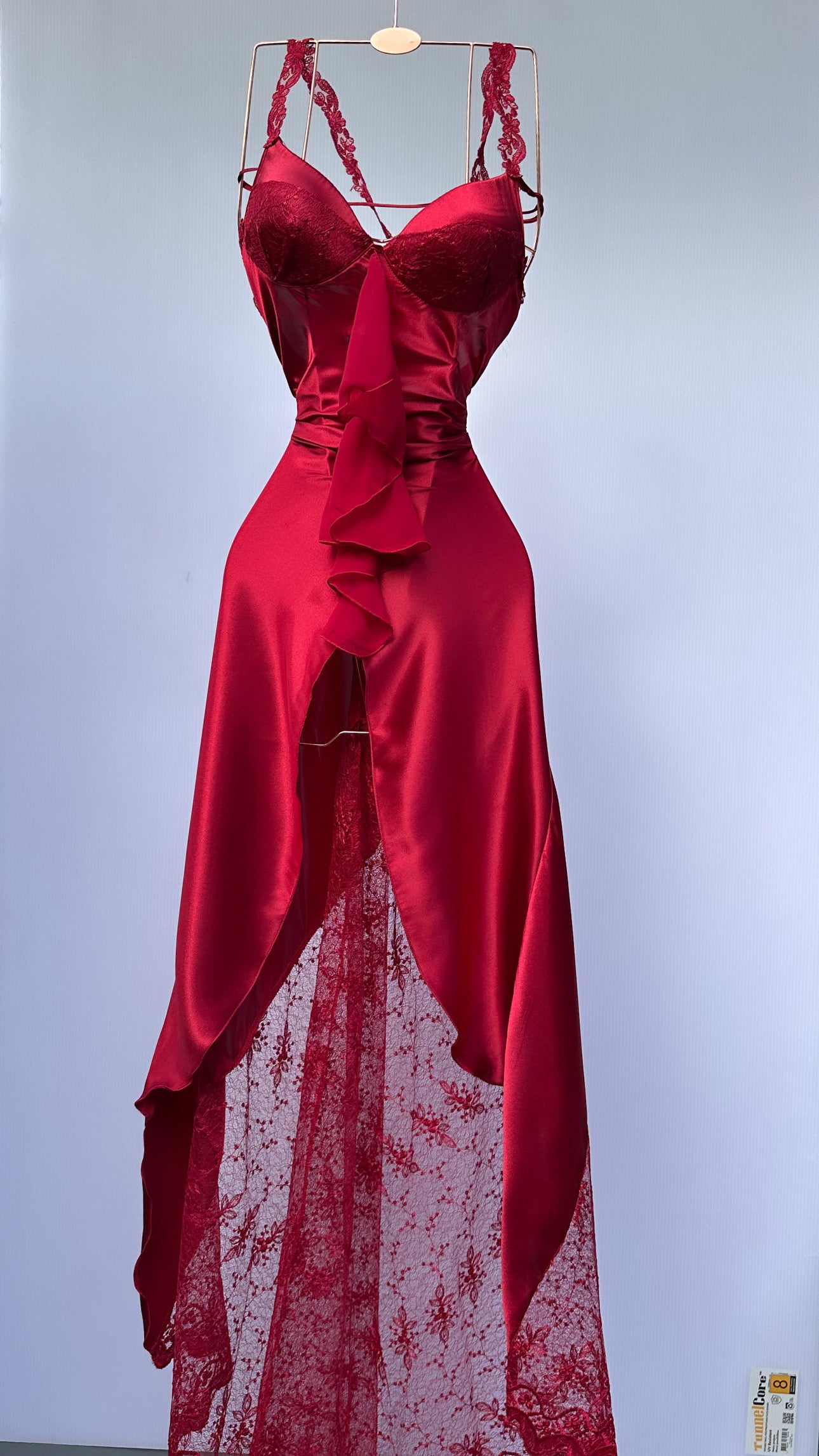 Elira Crimson Lace Lingerie Set