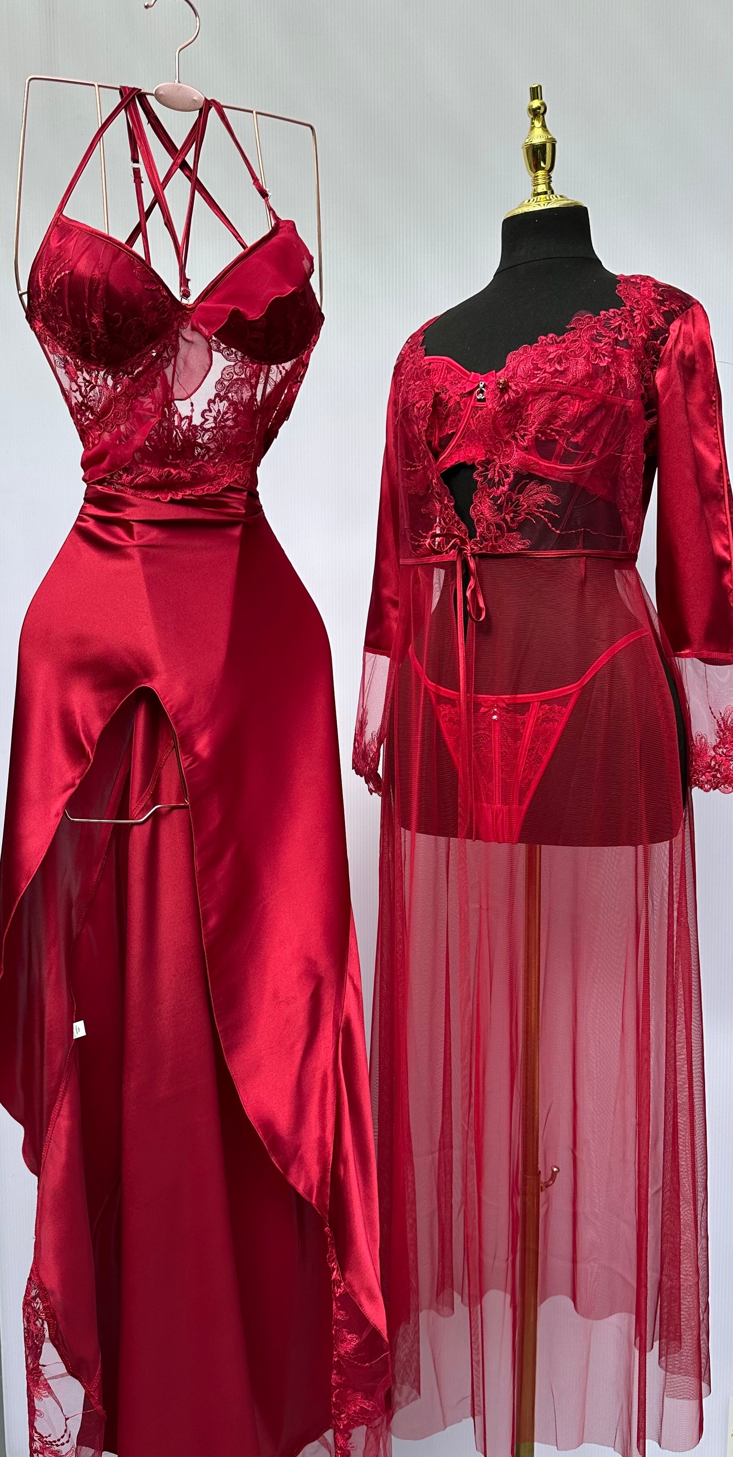 Selene Luxury Red Lingerie Set